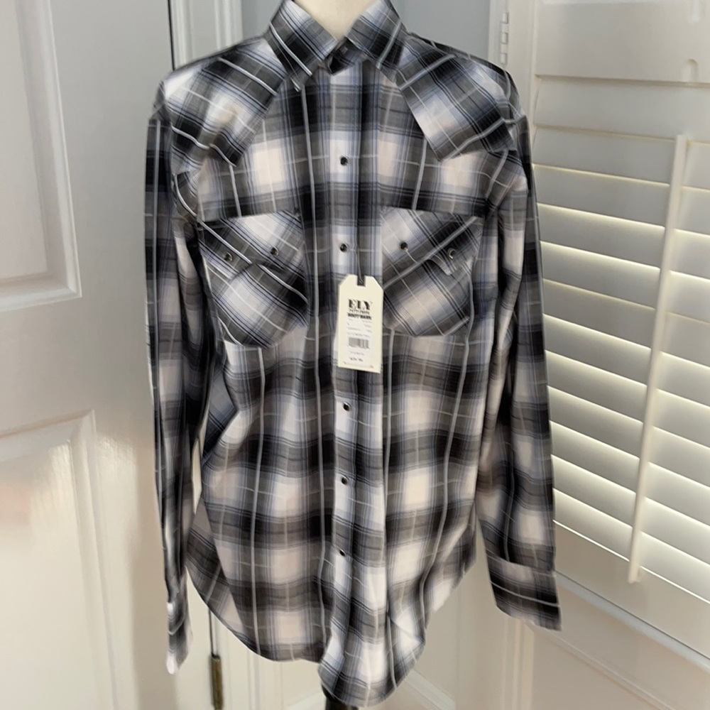 Ely Cattleman Men's Plaid Long Sleeve Snap up